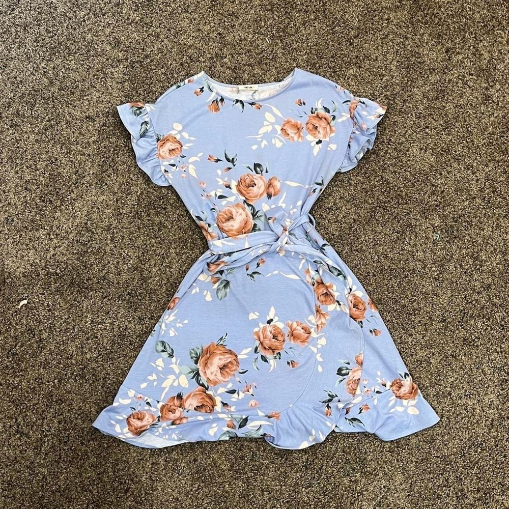 purple flower dress
